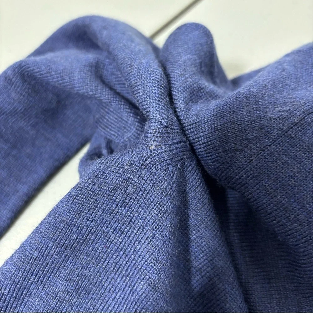 Banana Republic Extra Fine Merino Wool Sweater Medium Men's Blue Navy V Neck Vee